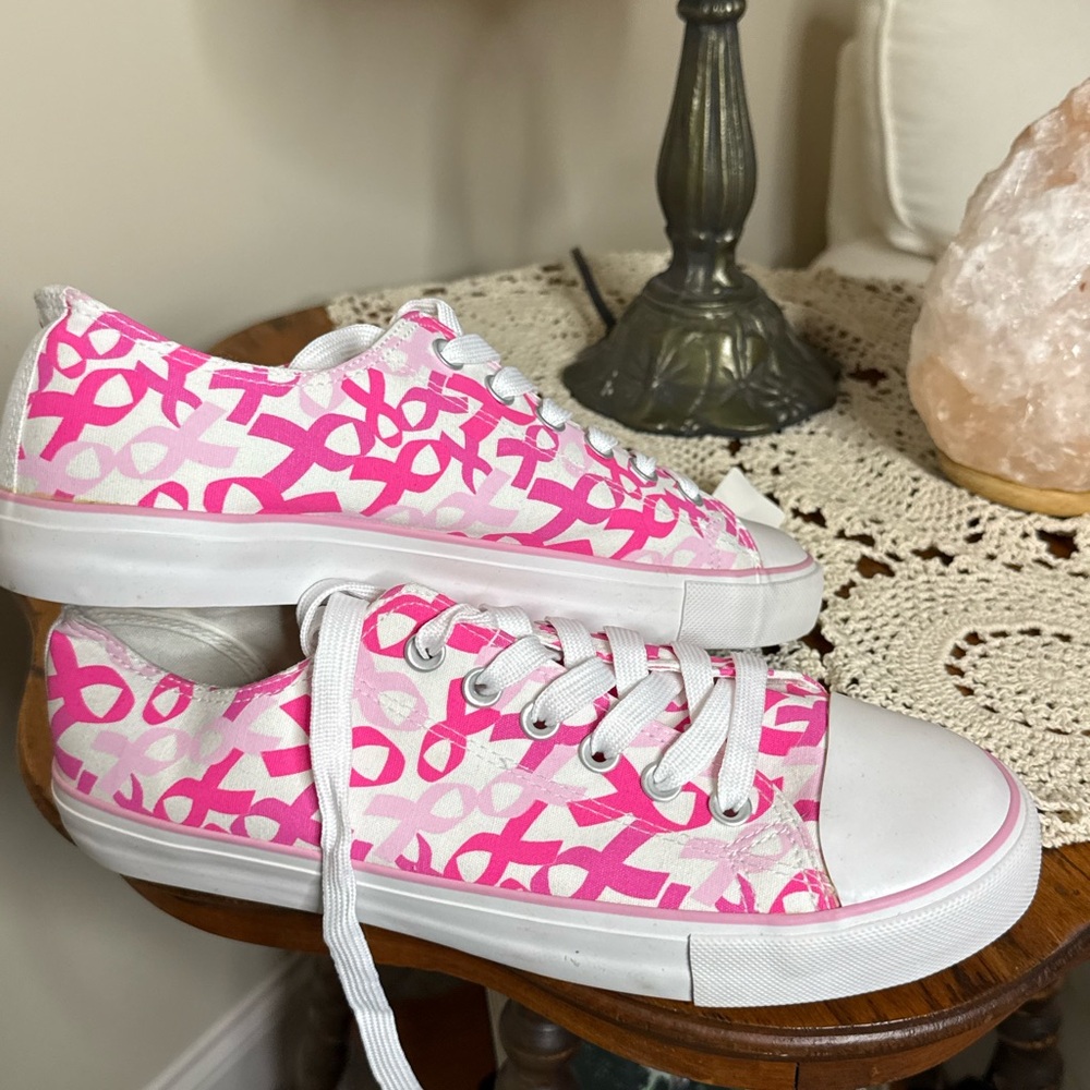 Avon Pink and White Women's Sneakers